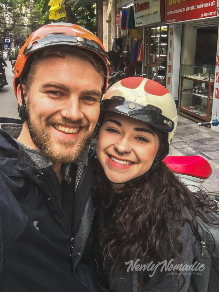 Ready to go for our first ride through Hanoi. What a wild adventure that was!