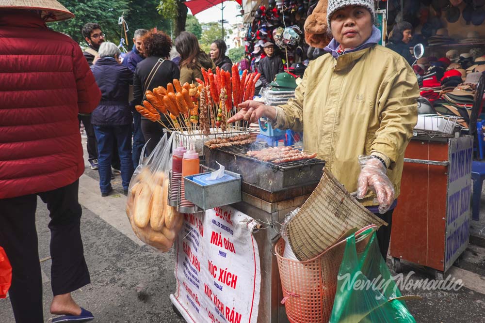 One of many street vendors in Hanoi